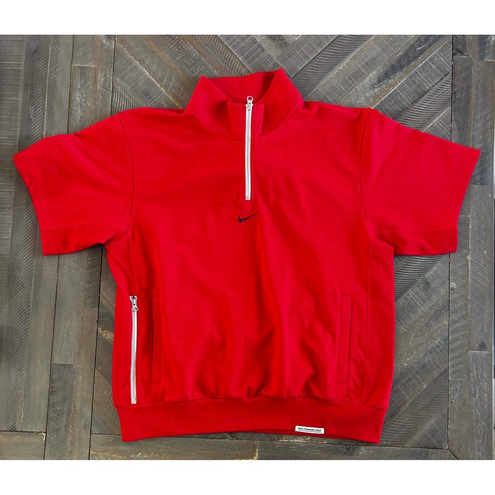 Nike Dri-FIT Standard Issue Men's 1/4-Zip Short Sleeve Basketball Top (Red) L